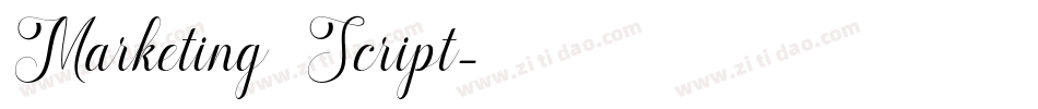 Marketing Script字体转换